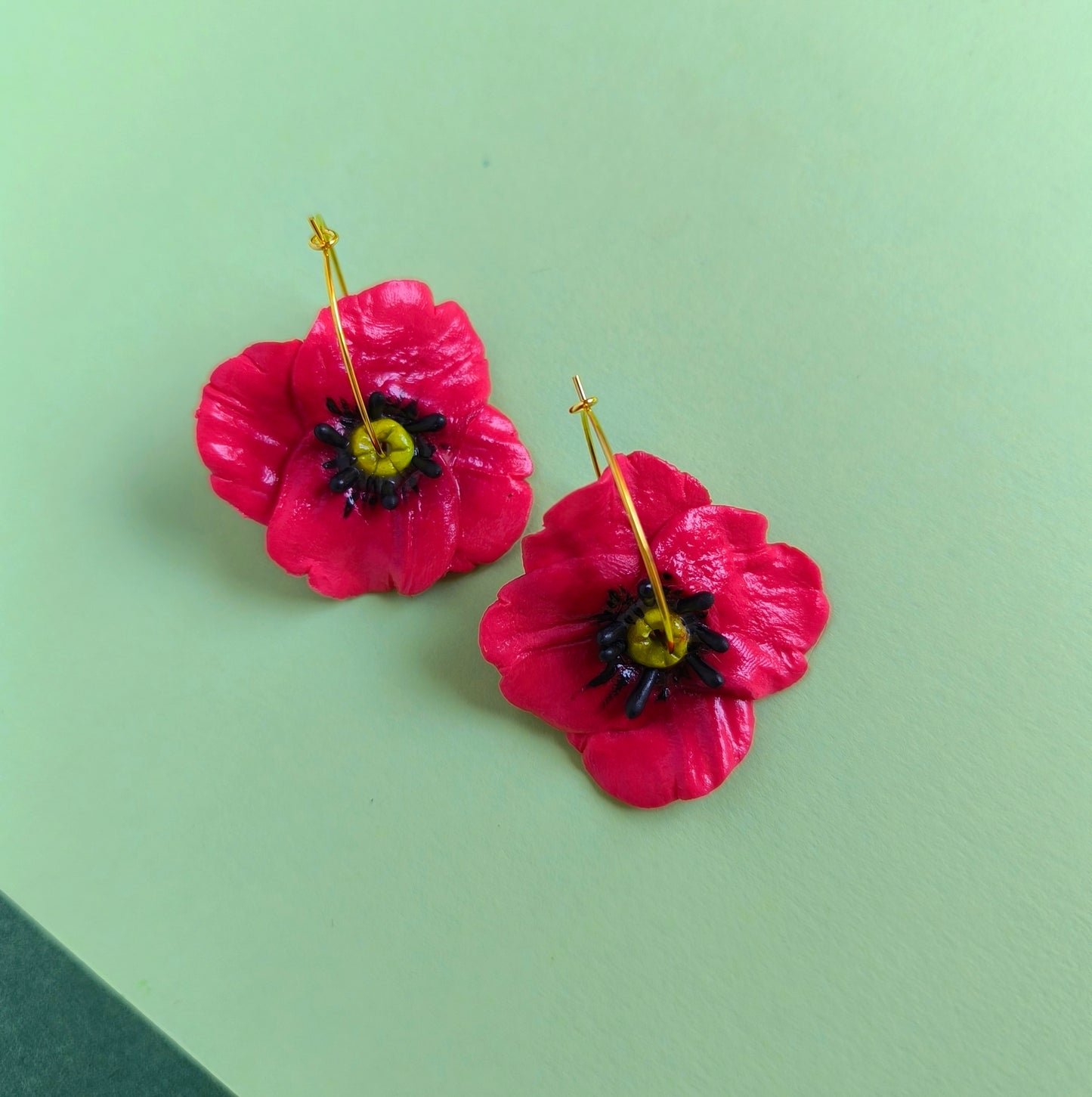 Pendientes aros de Amapolas