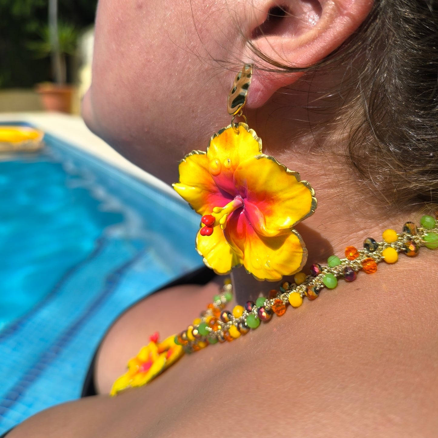 Pendientes Hibiscus Solar