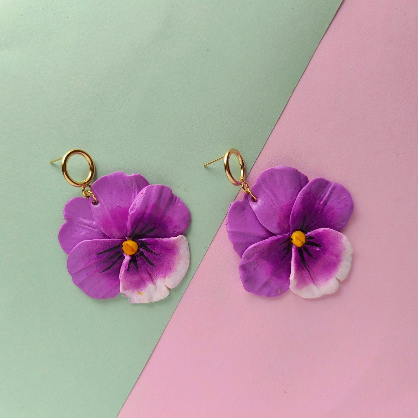 Pendientes pensamientos Violetas