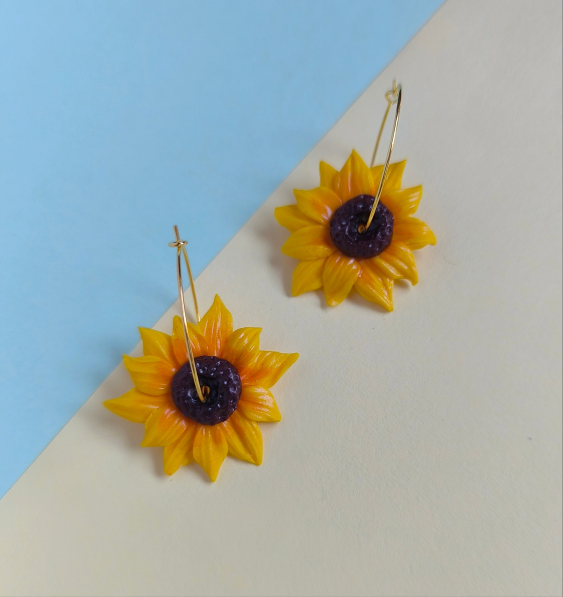 Pendientes Aros Girasoles