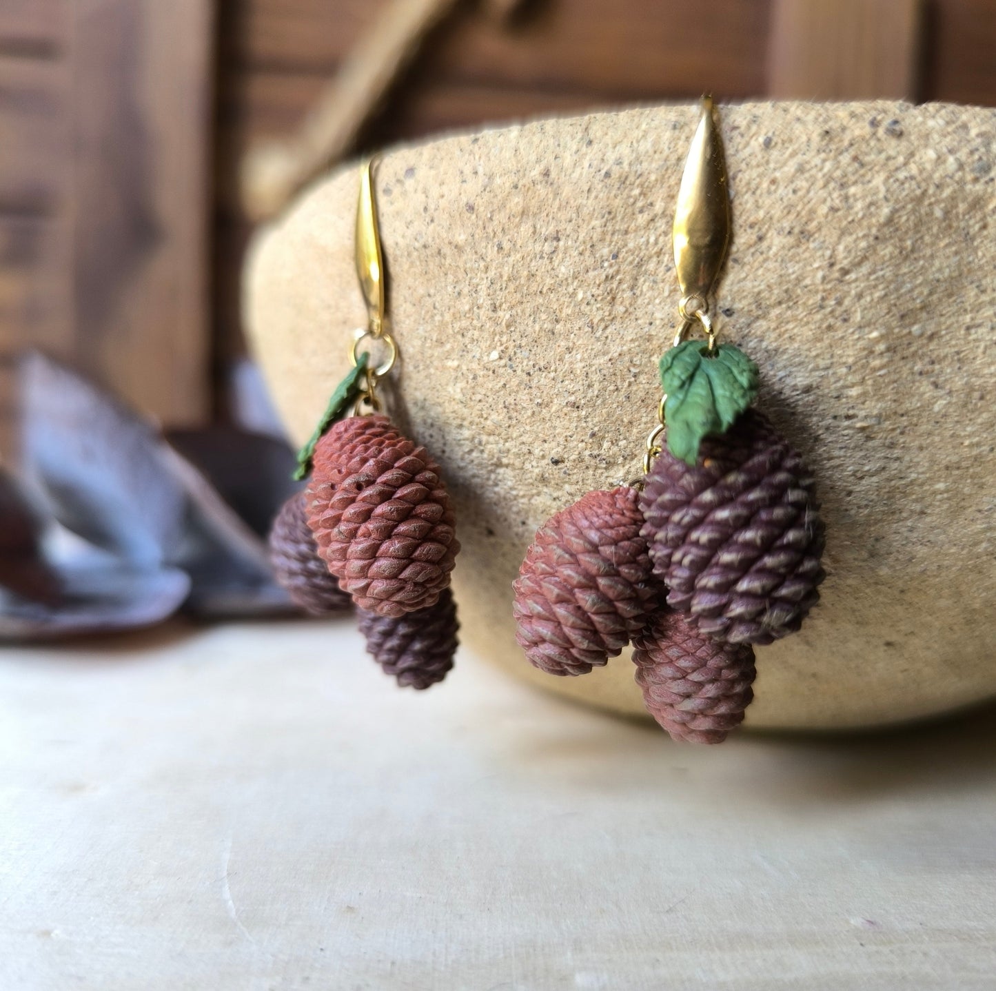 Pendientes Piñas de Bosque