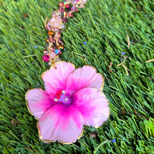 Collar Hibiscus Fresa