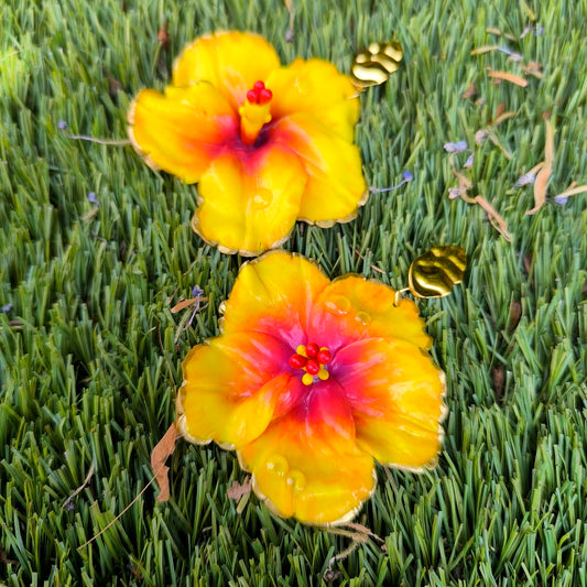 Pendientes Hibiscus Solar