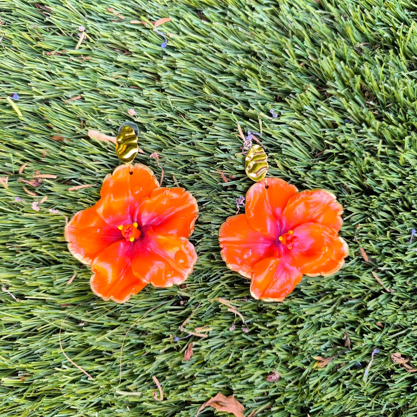 Pendientes Hibiscus Fuego