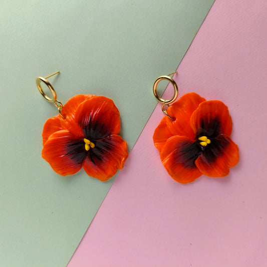 Pendientes pensamientos Rojos