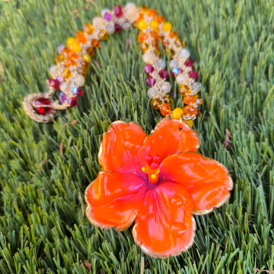 Collar Hibiscus Fuego